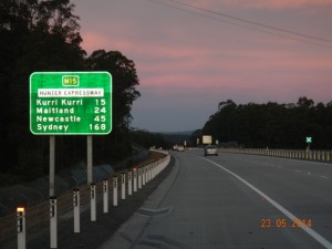 changing hues in the Hunter Expressway (excellent piece of road BTW)