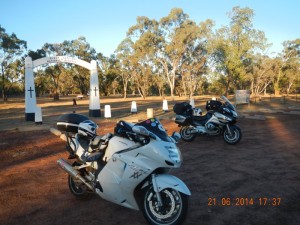 the carpark at Elsey Cemetery