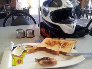 breakfast of champions....Vegemite on toast