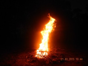 Saturday night camp fire